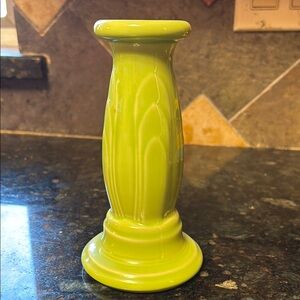 Fiesta Chartreuse Ceramic Candlestick Holder